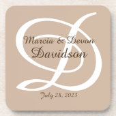 Monogrammen, harde onderzetters van kunststof (Voorkant)