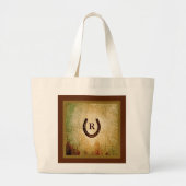 Monogrammen Hoefijzer Grote Tote Bag (Voorkant)