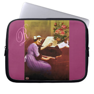 Monogrammen hoes van neopreenlaptop met Vintage-af