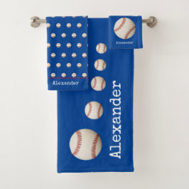 Monogrammen: honkbalbadjas bad handdoek