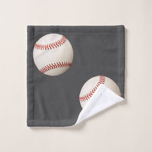 Monogrammen: honkbalblauwe badkamerknuppel bad handdoek (Wasdoekje)