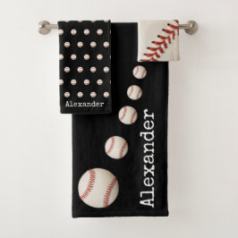 Monogrammen: honkbalsport bad handdoek