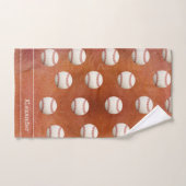 Monogrammen: honkbalsportbadkamer bad handdoek (Handdoek)