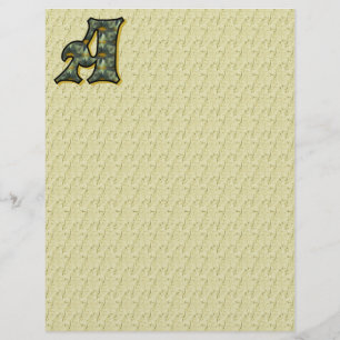 Monogrammen Initiaal A Daisies Stationery