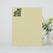 Monogrammen Initiaal A Daisies Stationery (Staand voorkant)