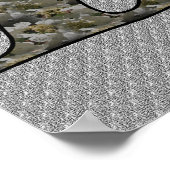 Monogrammen Initiaal B Hydrangea Floral Poster (Hoek)