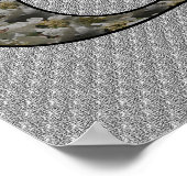 Monogrammen Initiaal C Hydrangea Floral Poster (Hoek)