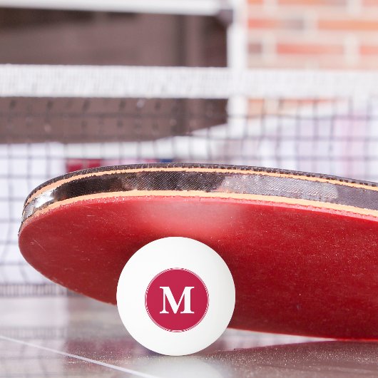 Monogrammen Initiaal Coach Player Table Tennis Bee Pingpongbal