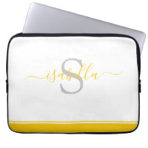 Monogrammen Initiaal Elegant Script Yellow