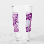 Monogrammen Initiaal Paars Floral Vintage Pattern Glas (Links)