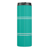 Monogrammen Initialen Blauwgroen Groen Reizen Drin Thermosbeker (Achterkant)