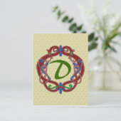Monogrammen Initialen Celtic Design Briefkaart (Staand voorkant)
