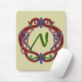 Monogrammen Initialen Celtic Design Mousepad Muismat (Met muis)