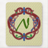 Monogrammen Initialen Celtic Design Mousepad Muismat (Voorkant)