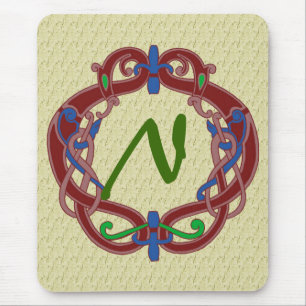Monogrammen Initialen Celtic Design Mousepad Muismat