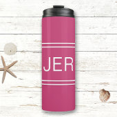 Monogrammen Initialen Drinkware Chic Girly Hot Pin Thermosbeker
