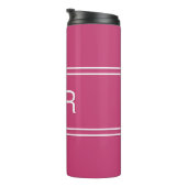 Monogrammen Initialen Drinkware Chic Girly Hot Pin Thermosbeker (Geroteerd rechts)