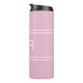 Monogrammen Initialen Drinkware Chic Girly Pink Thermosbeker (Geroteerd rechts)