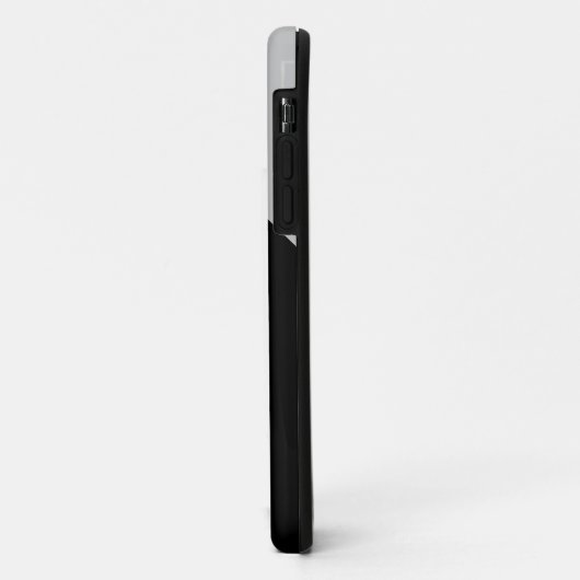 Monogrammen initialen Minimalistisch grijs en zwar Case-Mate iPhone Case (Achterkant/links)