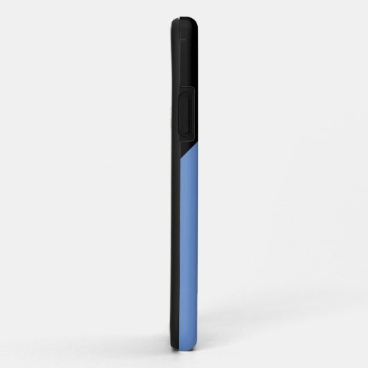 Monogrammen initialen Minimalistisch zwart-waterbl Case-Mate iPhone Case (Achterkant/rechts)