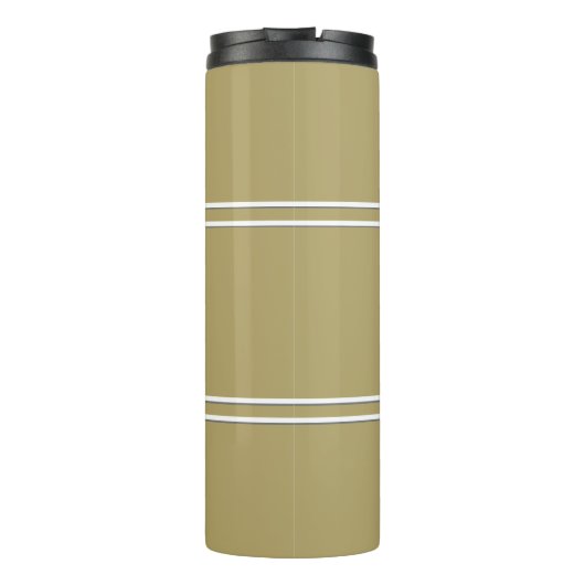 Monogrammen Initialen Reis Drinkware Gold White Thermosbeker (Achterkant)