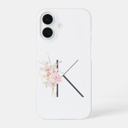 Monogrammen iPhone 16 Hoesje (Achterkant)