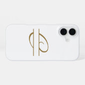 Monogrammen iPhone 16 Hoesje (Achterkant horizontaal)