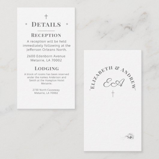 Monogrammen katholieke Kaart van de Omheining (Voorkant / Achterkant)