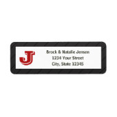 Monogrammen kerstfeestdag logo etiket (Voorkant)