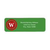 Monogrammen kerstfeestdag logo etiket (Voorkant)