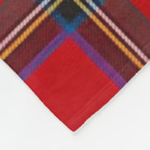 Monogrammen kerstrode, geplatte rugleuning fleece deken (Hoek)