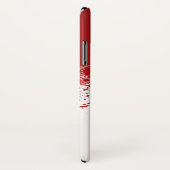 Monogrammen kerstrode witte sneeuwvlokken Case-Mate iPhone case (Achterkant / rechts)