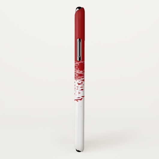 Monogrammen kerstrode witte sneeuwvlokken Case-Mate iPhone case (Achterkant / rechts)