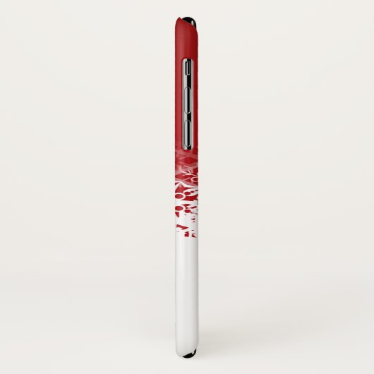 Monogrammen kerstrode witte sneeuwvlokken Case-Mate iPhone case (Achterkant/links)