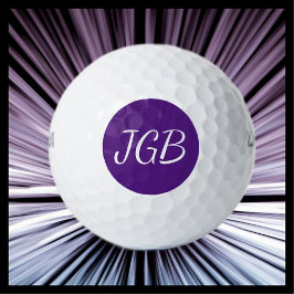 Monogrammen Kies uw kleurenachtergrond Golfballen