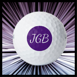 Monogrammen Kies uw kleurenachtergrond Golfballen