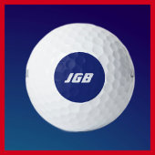 Monogrammen Kies uw kleurenachtergrond Golfballen