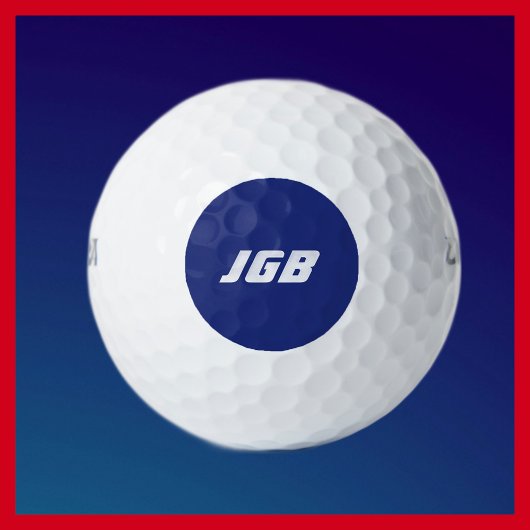Monogrammen Kies uw kleurenachtergrond Golfballen