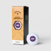 Monogrammen Kies uw kleurenachtergrond Golfballen (Verpakking)