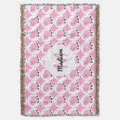 Monogrammen Kinder roze roze roze roze roze roze r Deken (Voorkant Verticaal)