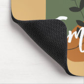 Monogrammen kleuren Beige en Groen Eenvoudig Muismat (Hoek)