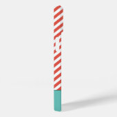 Monogrammen kleurrijk gestreepte patroon Rood en b Case-Mate iPhone Case (Achterkant / Rechts)