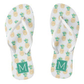 Monogrammen kool anananas teenslippers (Voetbed)