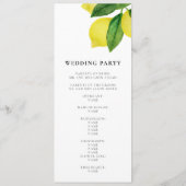 Monogrammen Lemon Branch Greenery De perfecte matc Programmakaart (Achterkant)