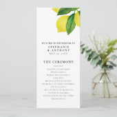 Monogrammen Lemon Branch Greenery De perfecte matc Programmakaart (Staand voorkant)