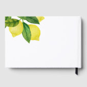 Monogrammen Lemon Citrus Branch Greenery Wedding Gastenboek (Achterkant)
