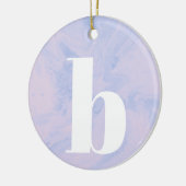 Monogrammen Letter pastel Lavender Pink Kerstmis Keramisch Ornament (Links)