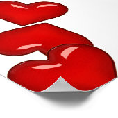 monogrammen liefde Rode harten patroon Poster (Hoek)