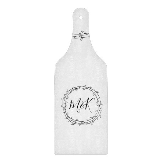 Monogrammen met persoonlijke naam snijplank (Voorkant)