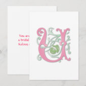 Monogrammen met wervelkolom kaart (Voorkant / Achterkant)